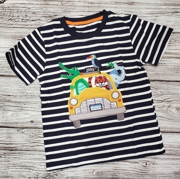 Summer Bundle 4 Embroidered T-Shirts Zoo Animals Boutique - Picture 4 of 12